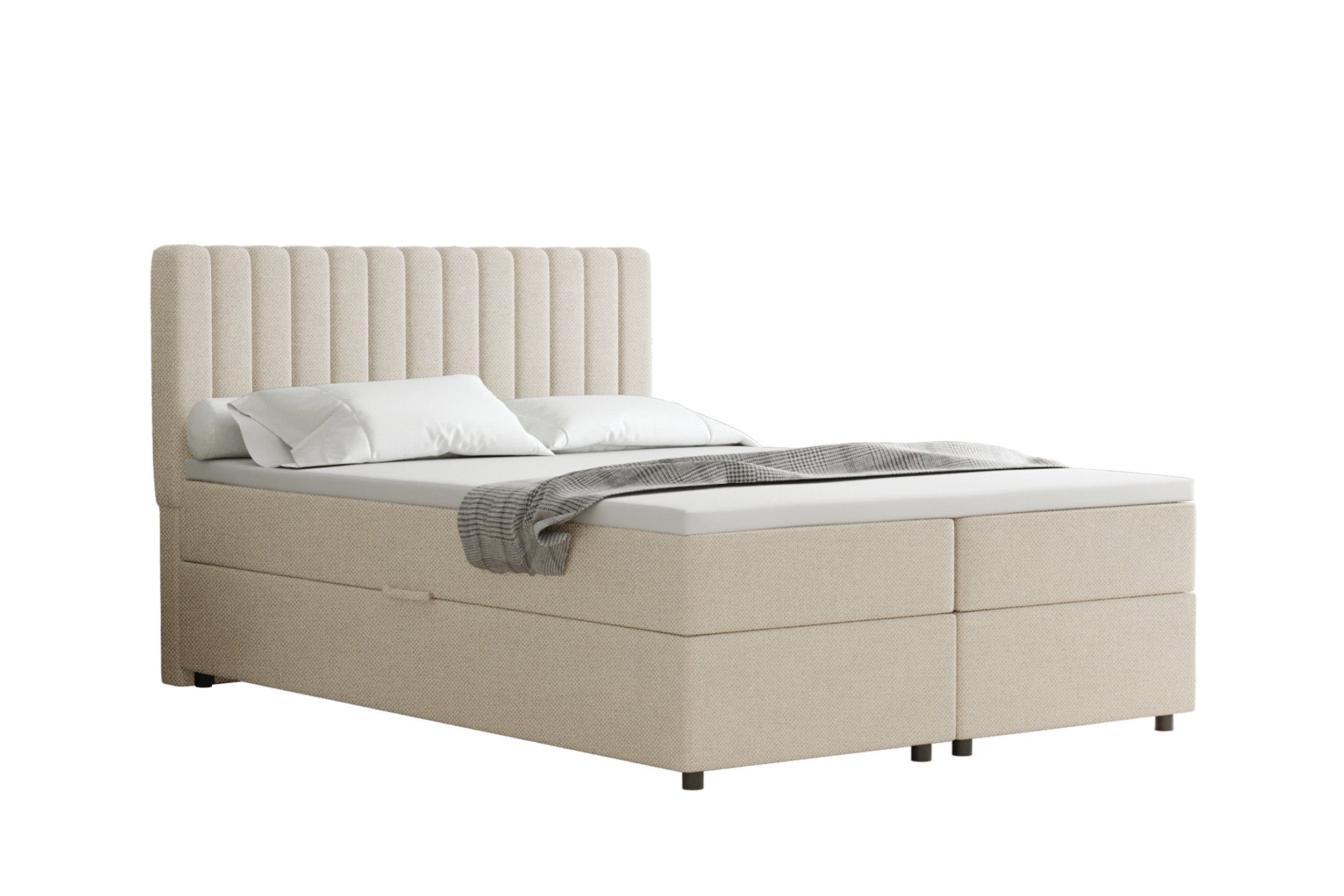 PANDA MÖBEL GmbH Boxbett EVEREST – Komfortables Doppelbett - Kopfteil, zwei günstig online kaufen