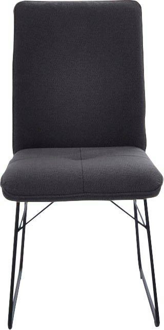 Komfort Sitz Drahtgestell K+W schwarz, im Steppung Kufenstuhl (1 am in St), Metall & Rücken, anthrazit Wohnen Griff