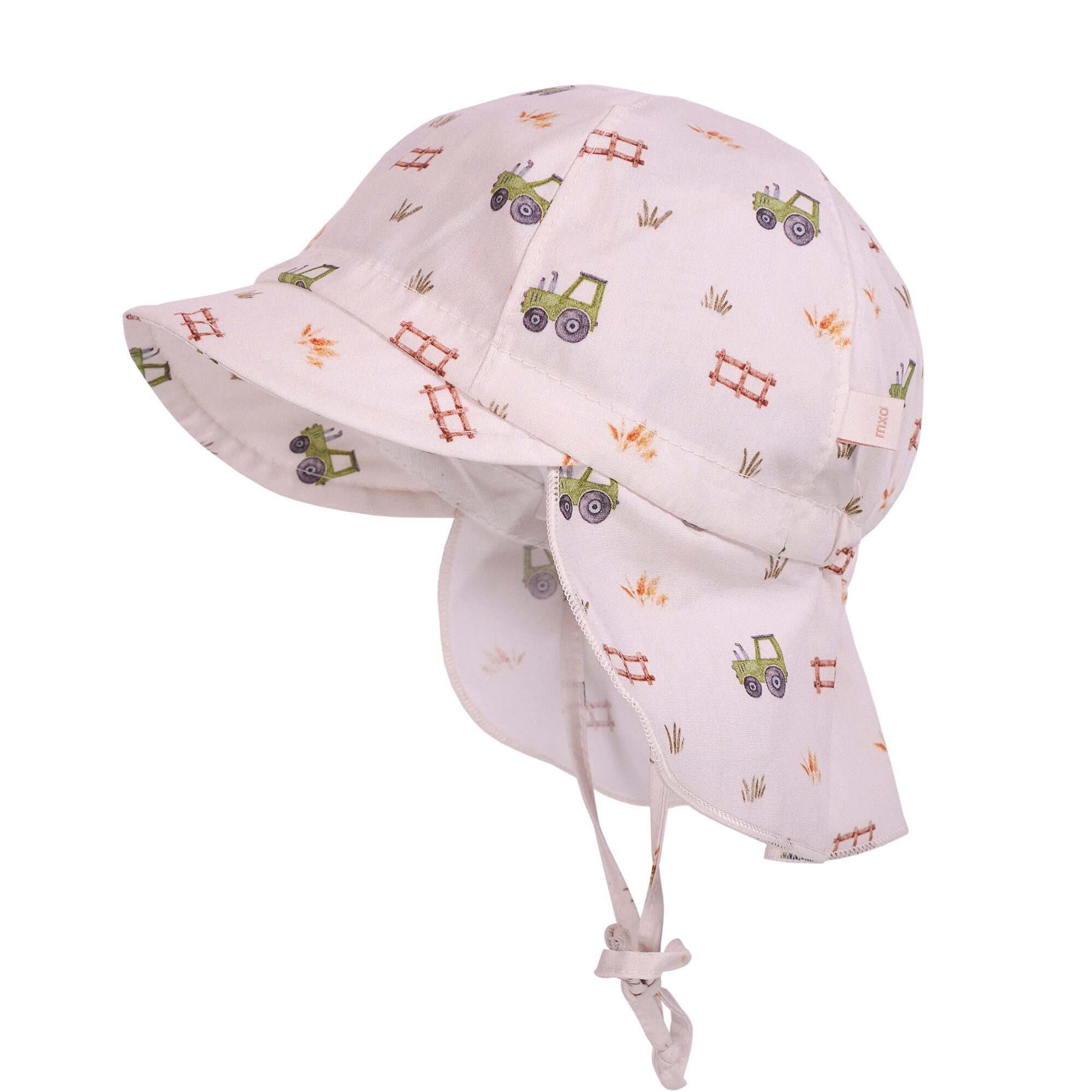 MAXIMO Schirmmütze BABY-Schildmütze, kurzer Nackenschutz, Bindeband (1-St)