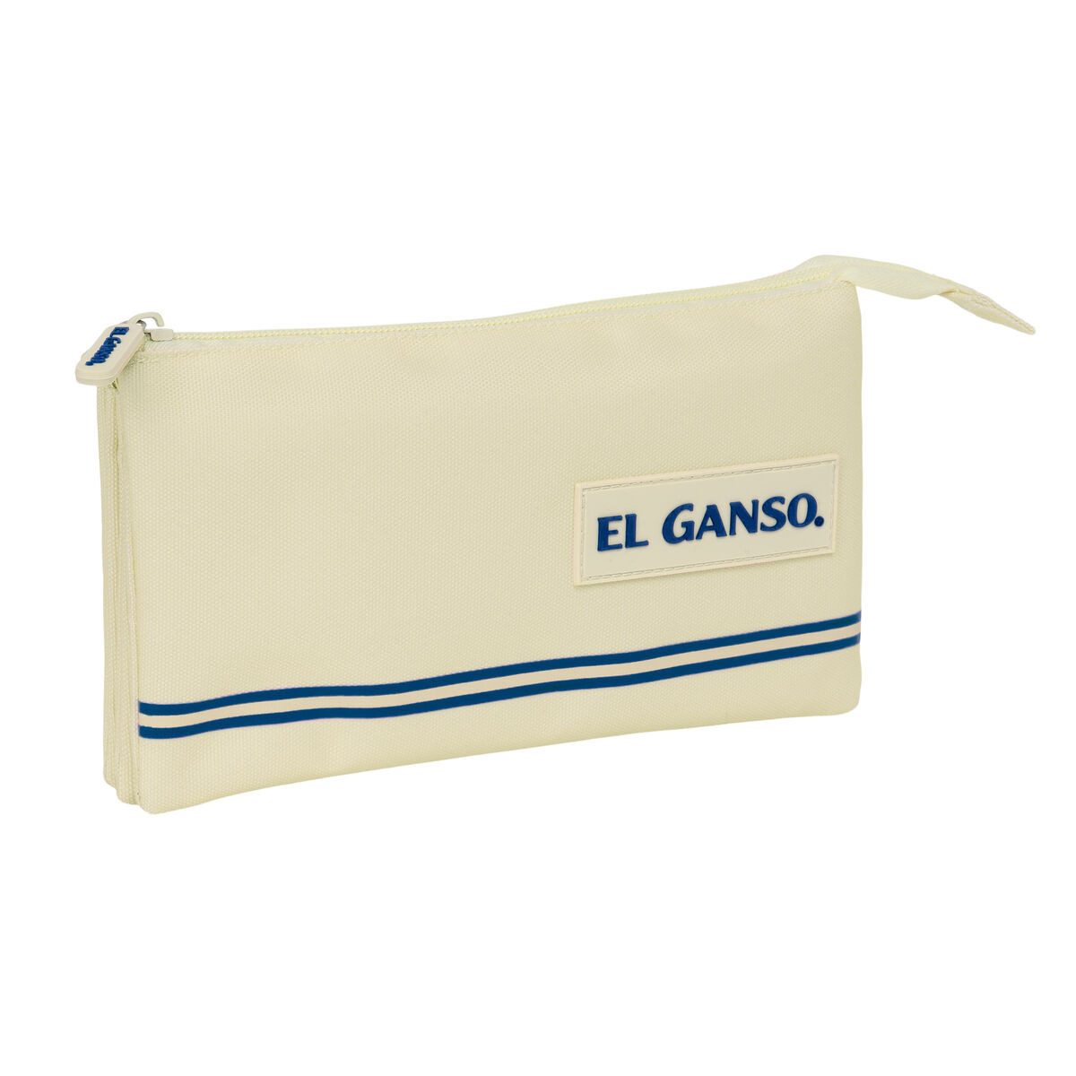 El Ganso Federtasche Dreifaches Mehrzweck-Etui El Ganso Beige 22x12x3 cm Kosmetiktasche Rei