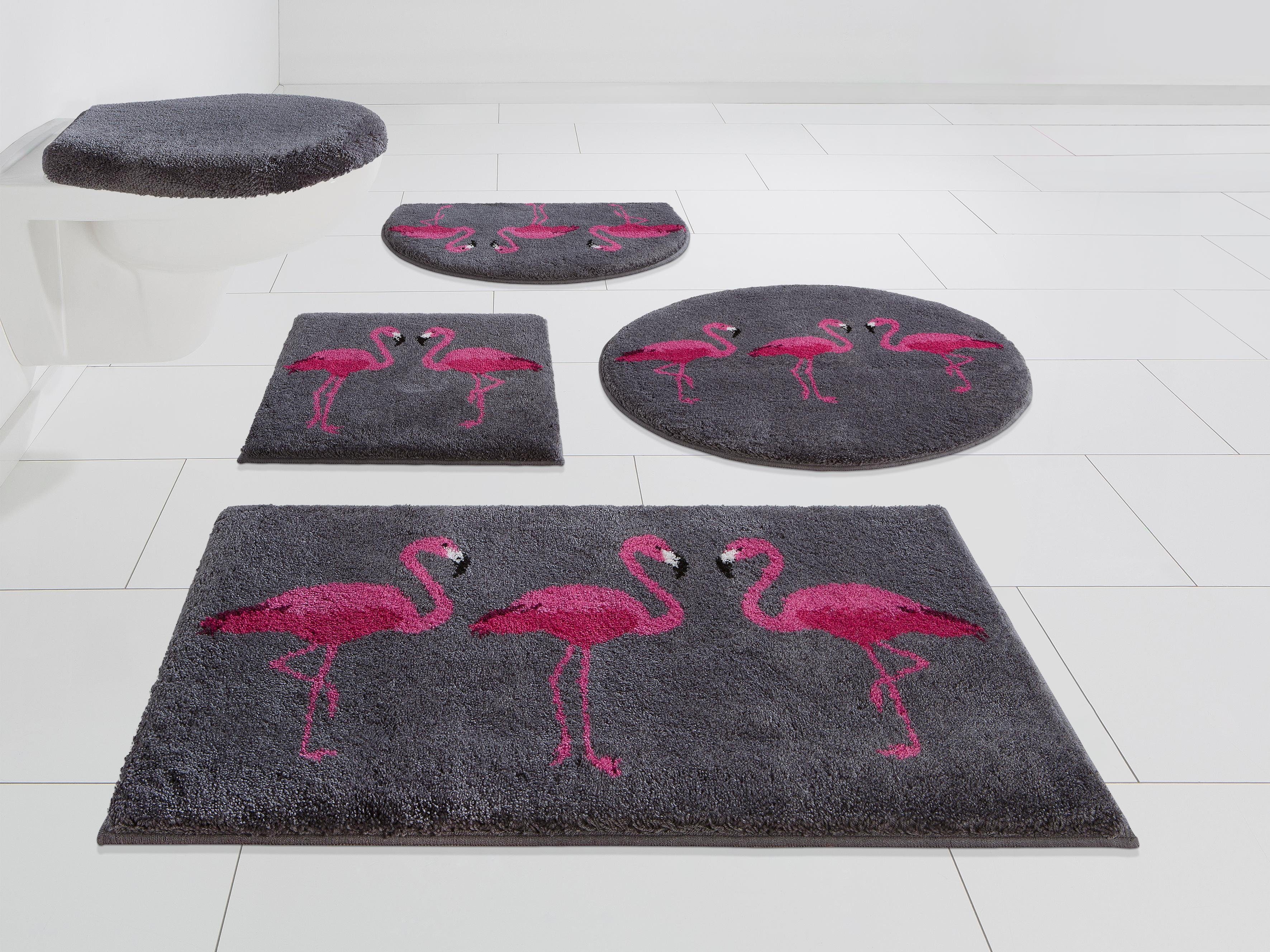 Badematte »Flamingos« GRUND exklusiv, Höhe 20 mm, rutschhemmend beschichtet-HomeTrends
