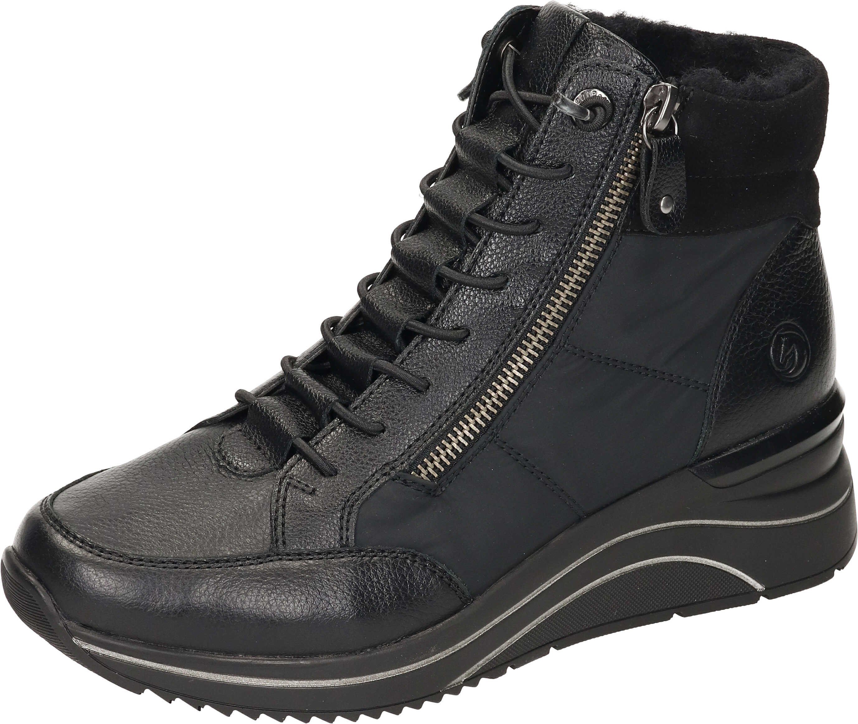 Remonte Boots Schnürstiefelette aus Textil schwarz | Sneaker