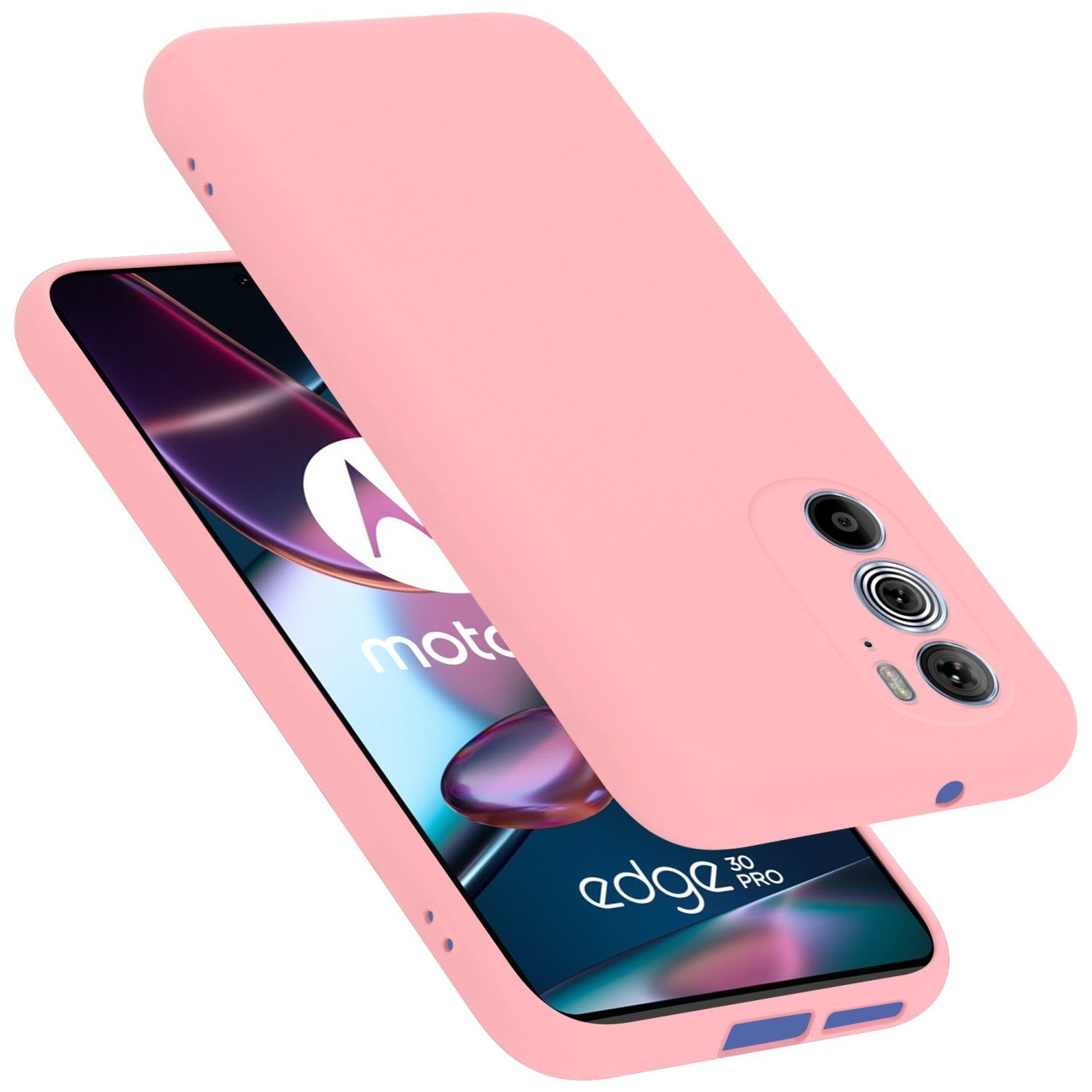 Cadorabo Handyhülle für Motorola EDGE 30 PRO / EDGE+ Hülle Motorola EDGE 30 PRO / EDGE+, Flexible Hülle TPU Silikon Schutzhülle Back Cover Case