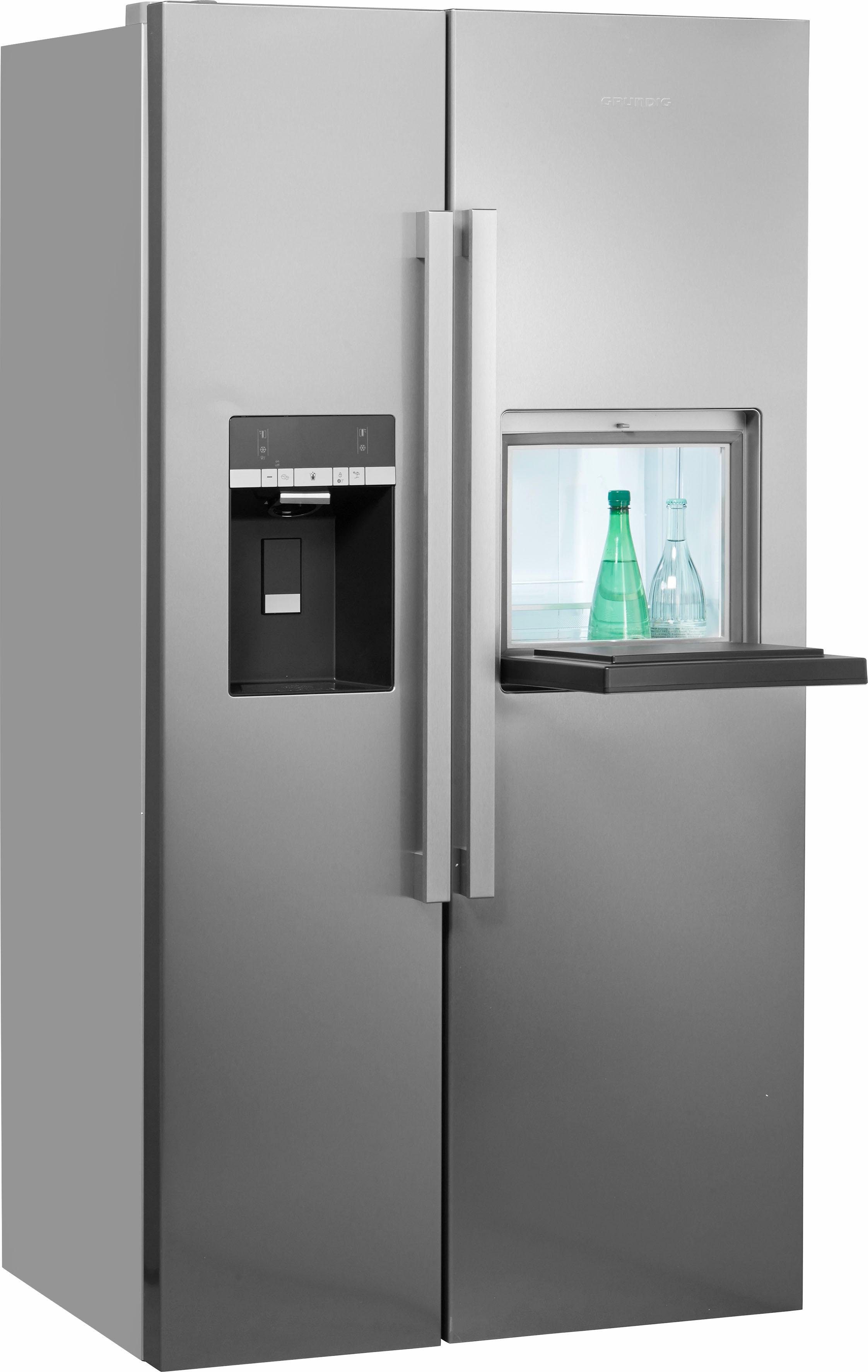 Grundig Side-by-Side GSBS14621FX, 182 cm hoch, 91 cm breit - Grundig