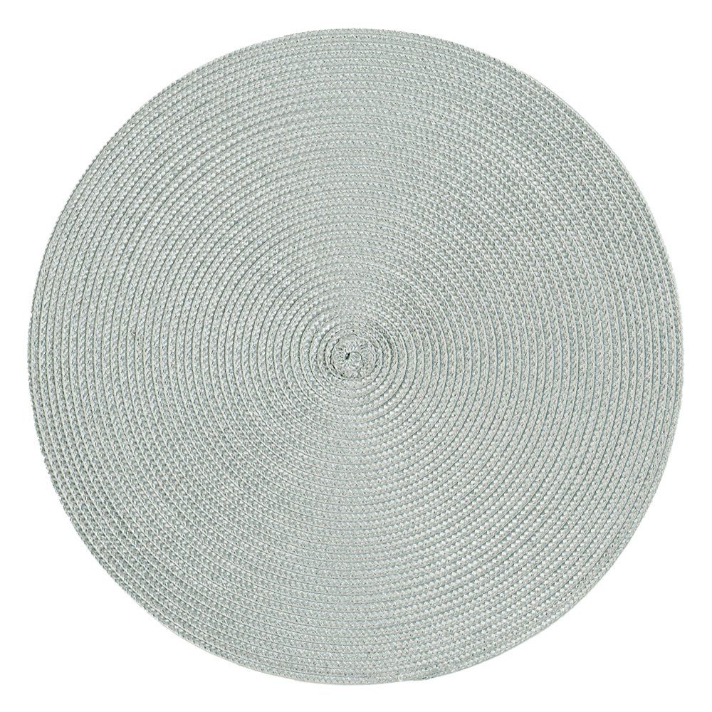 Platzset, Platzset rund und ca. Bast Platzdeckche, abwaschbar Deko, 35 Silbergrau cm (1-St) Haus Ø Tischset Optik
