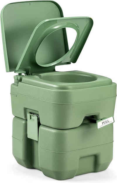 COSTWAY Campingtoilette Reisetoilette, 20L+12L mit abnehmbarem Abwassertank