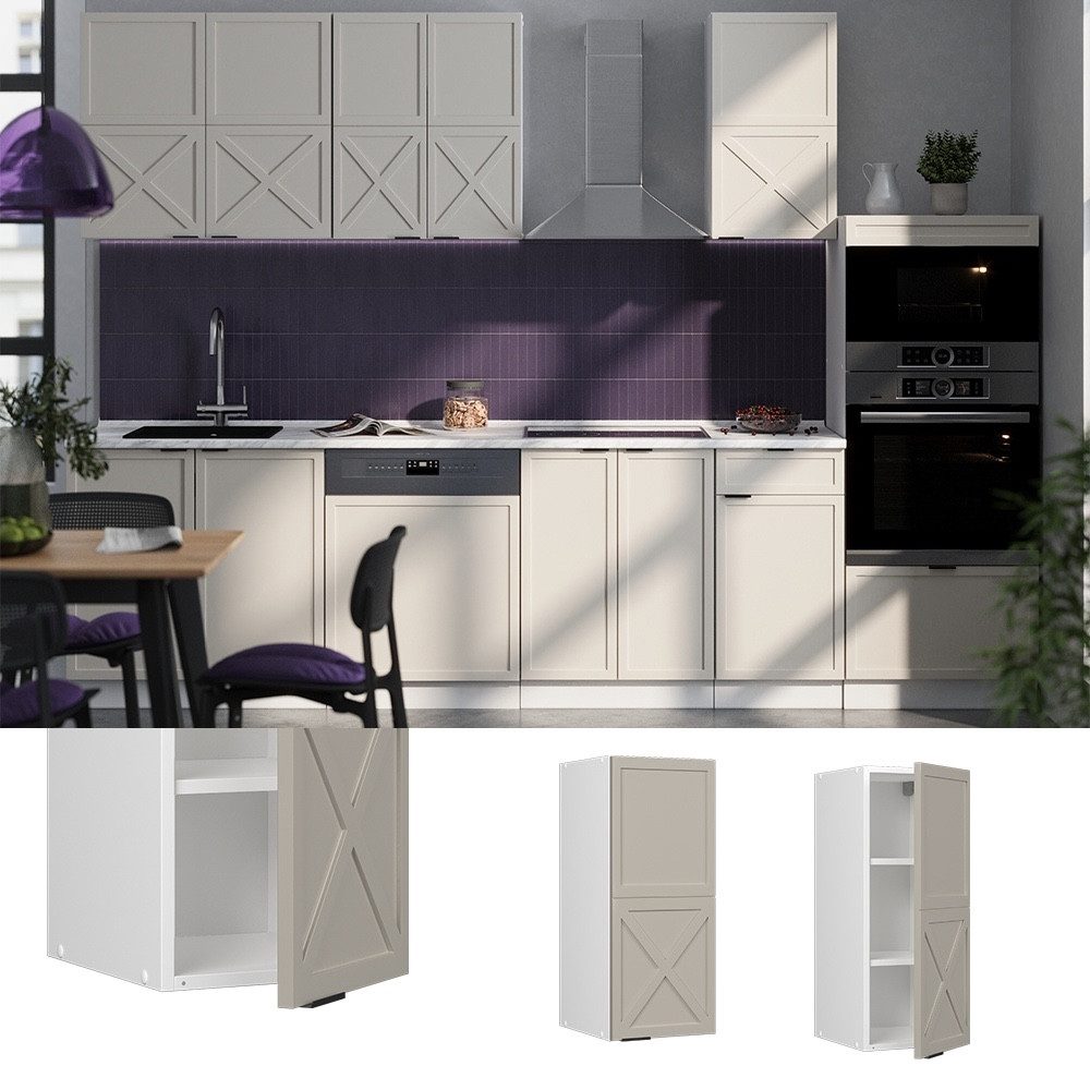 Vicco Hängeschrank Fame-Line, GrauBeige/Weiß, 30 cm (1-St)