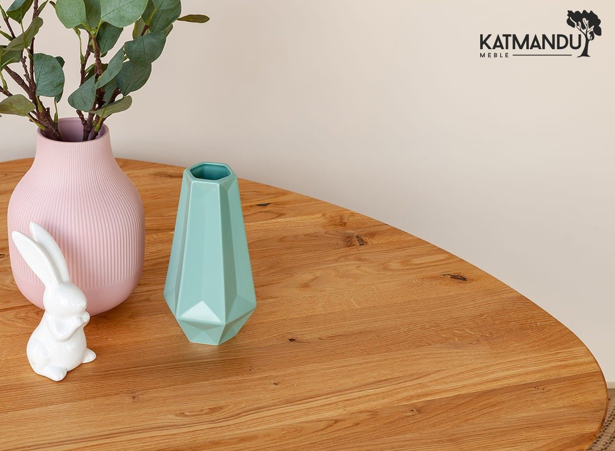 Katmandu Couchtisch Orbetello rund 90 cm aus massiver Eiche geölt (1-St), Massivholz hochwertig verarbeitet – Bild 4 von 5