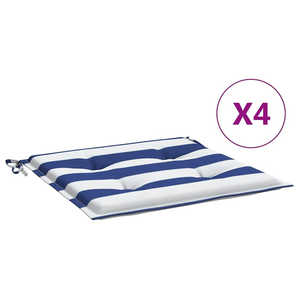 vidaXL Sitzauflage Gartenstuhl-Kissen 4 Stk. Blau günstig online kaufen
