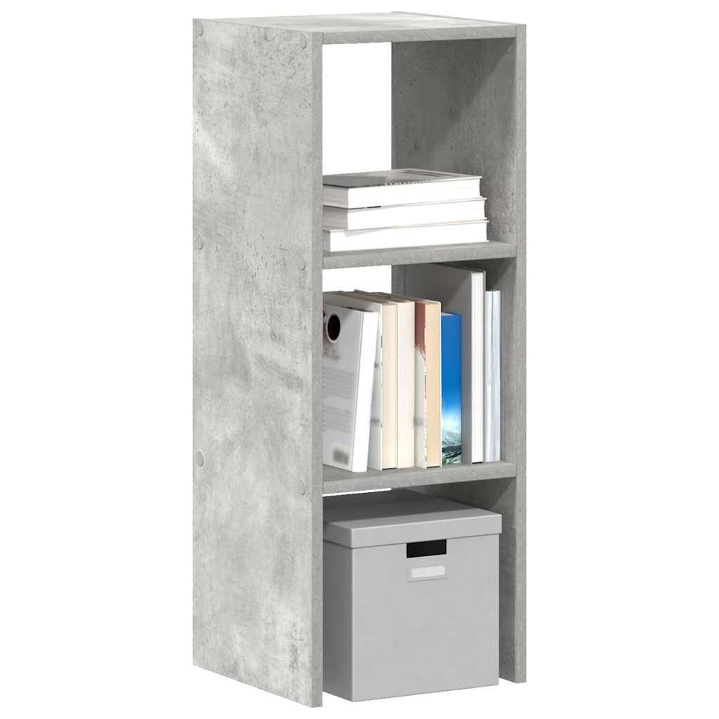 vidaXL Bücherregal, Bücherregal Stapelbar Betongrau 30x30x80 cm Holzwerkstoff