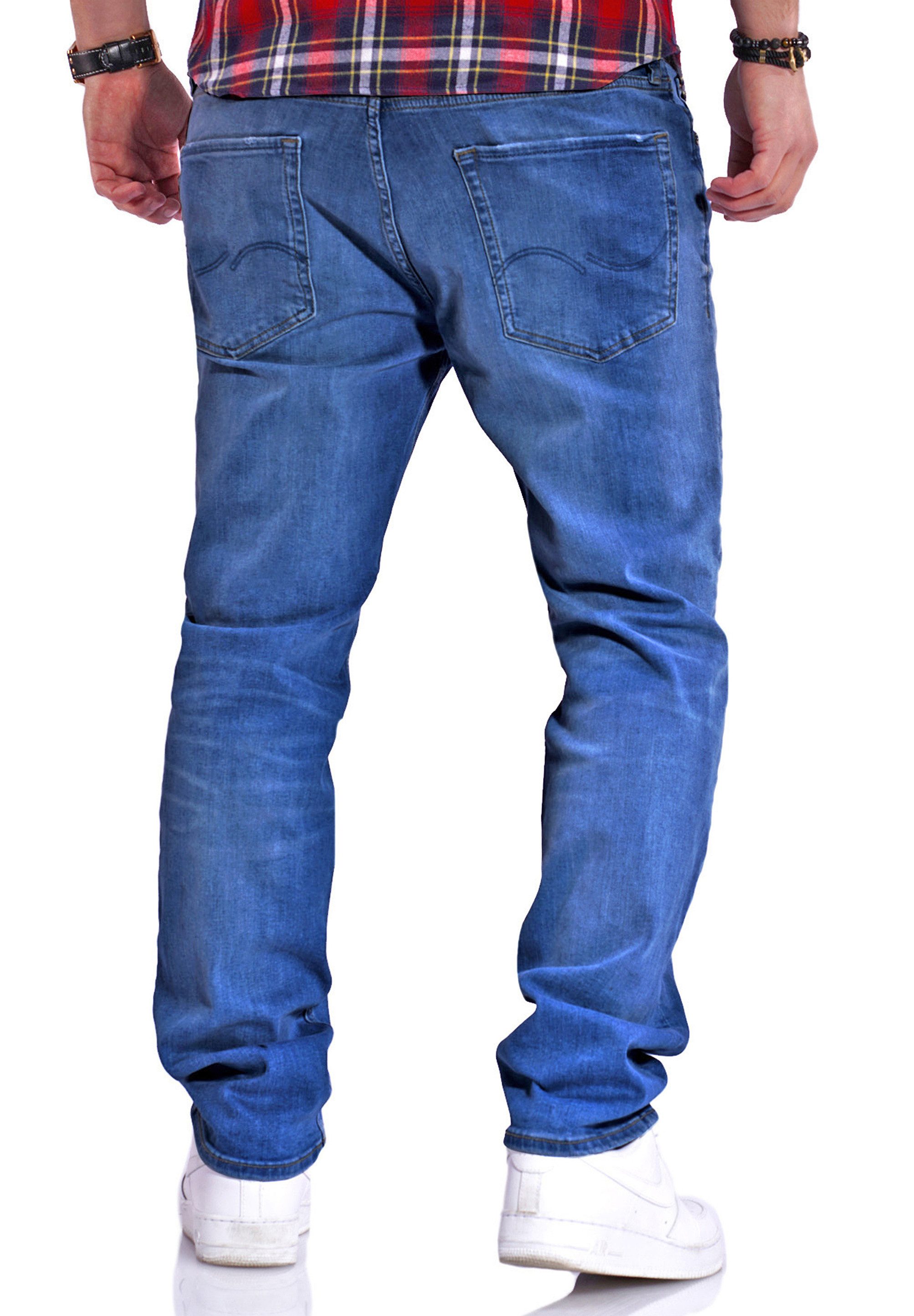 Jack & Jones Regular-fit-Jeans CLARK JJARIS Original Denim Hose mit Stretch Herren Clark Jeans Regular Fit Hose – Bild 4 von 4