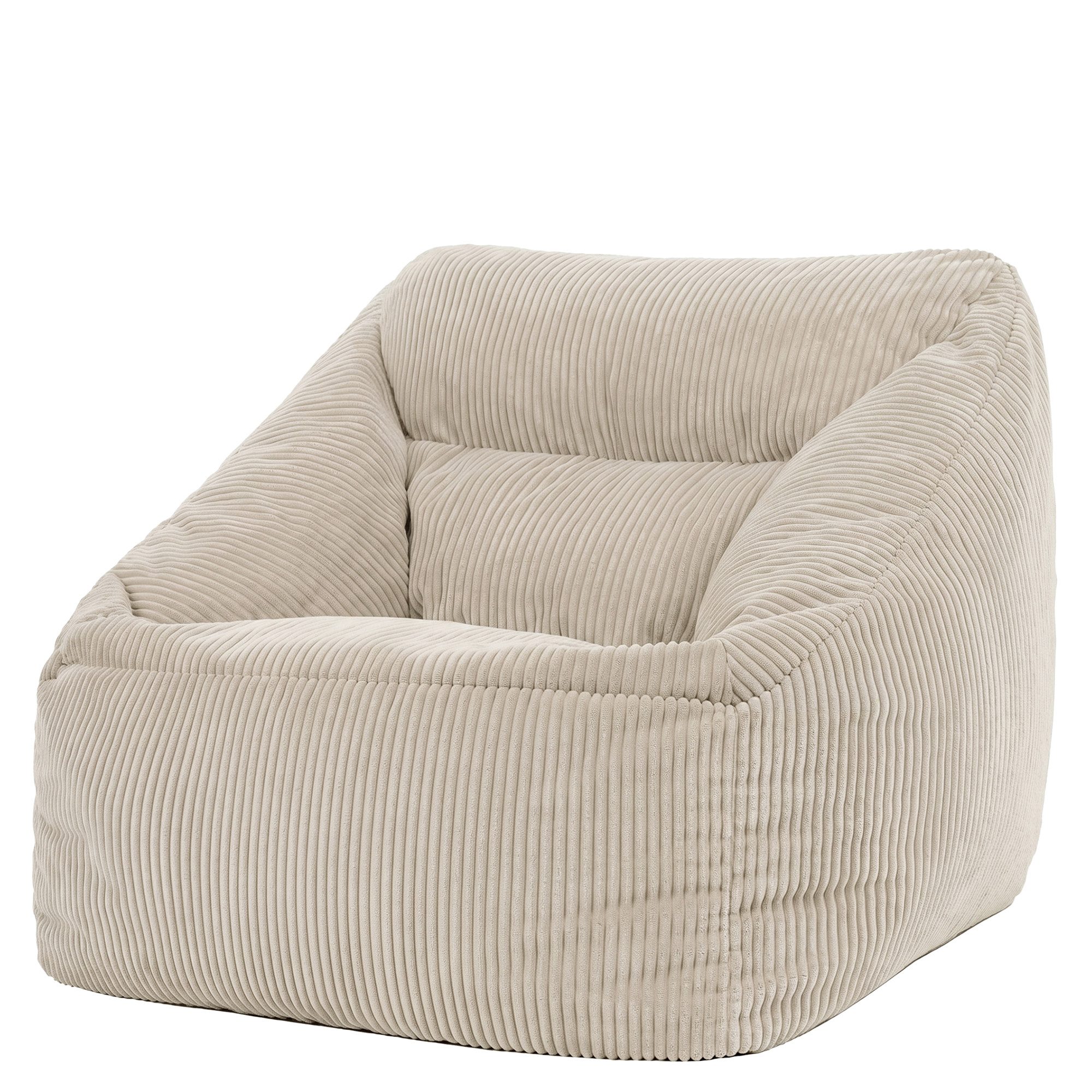 icon Sitzsack Riesen Sessel aus Cord Flauschig „Natalia", Sitzsack XXL, Made in Germany, für Erwachsene & Kinder, für Wohnzimmer