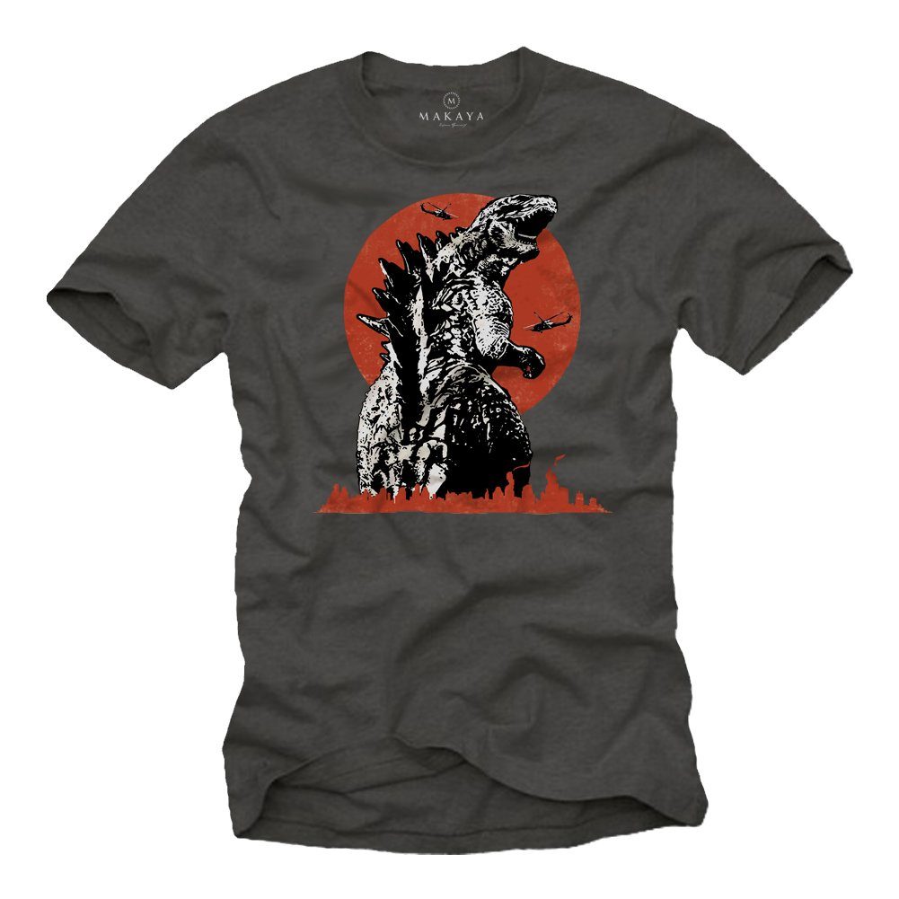 Print-Shirt Jungen King of Monster Print Aufdruck Coole Ausgefallene Motive Jungs