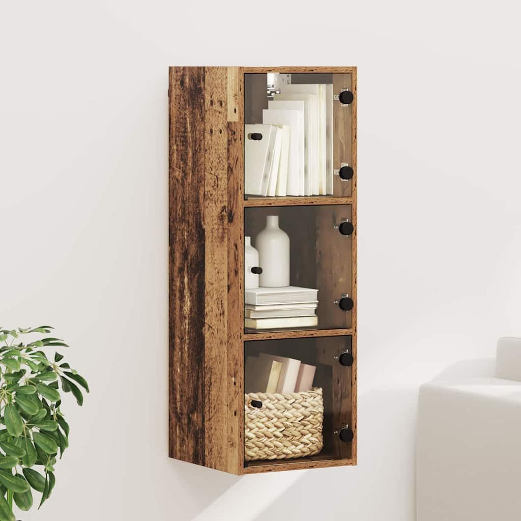 vidaXL Hängeschrank Wandschrank 35 x 37 x 102 cm Holzwerkstoff Altholz (1-St)