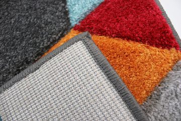 Teppich Wohnzimmer-Teppich MEON TOM, Farbenfroh, Handgeschnitzt, KADIMA DESIGN, Rechteckig, Höhe: 11 mm