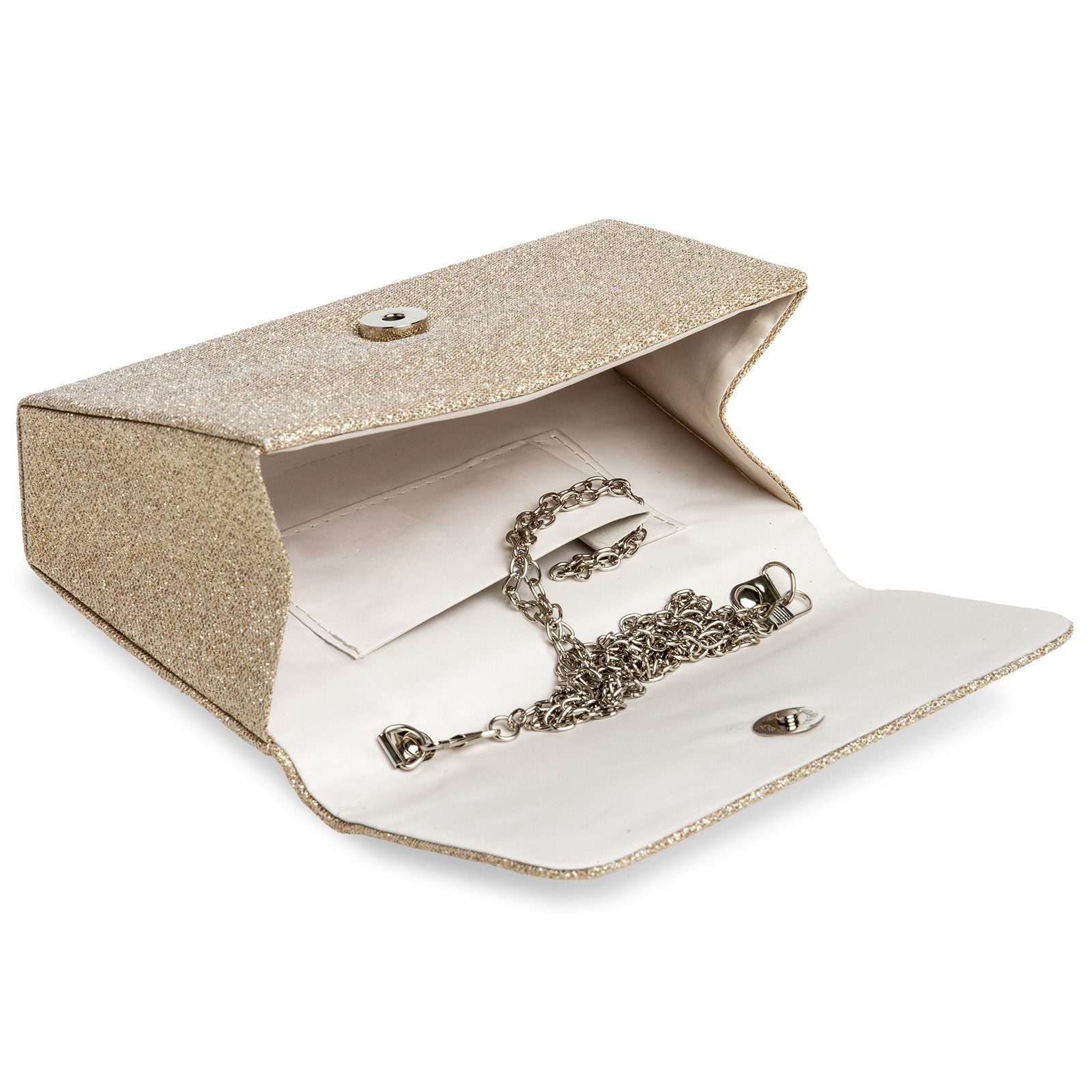 Caspar Clutch TA502 kleine elegante Damen Glitzer Abendtasche