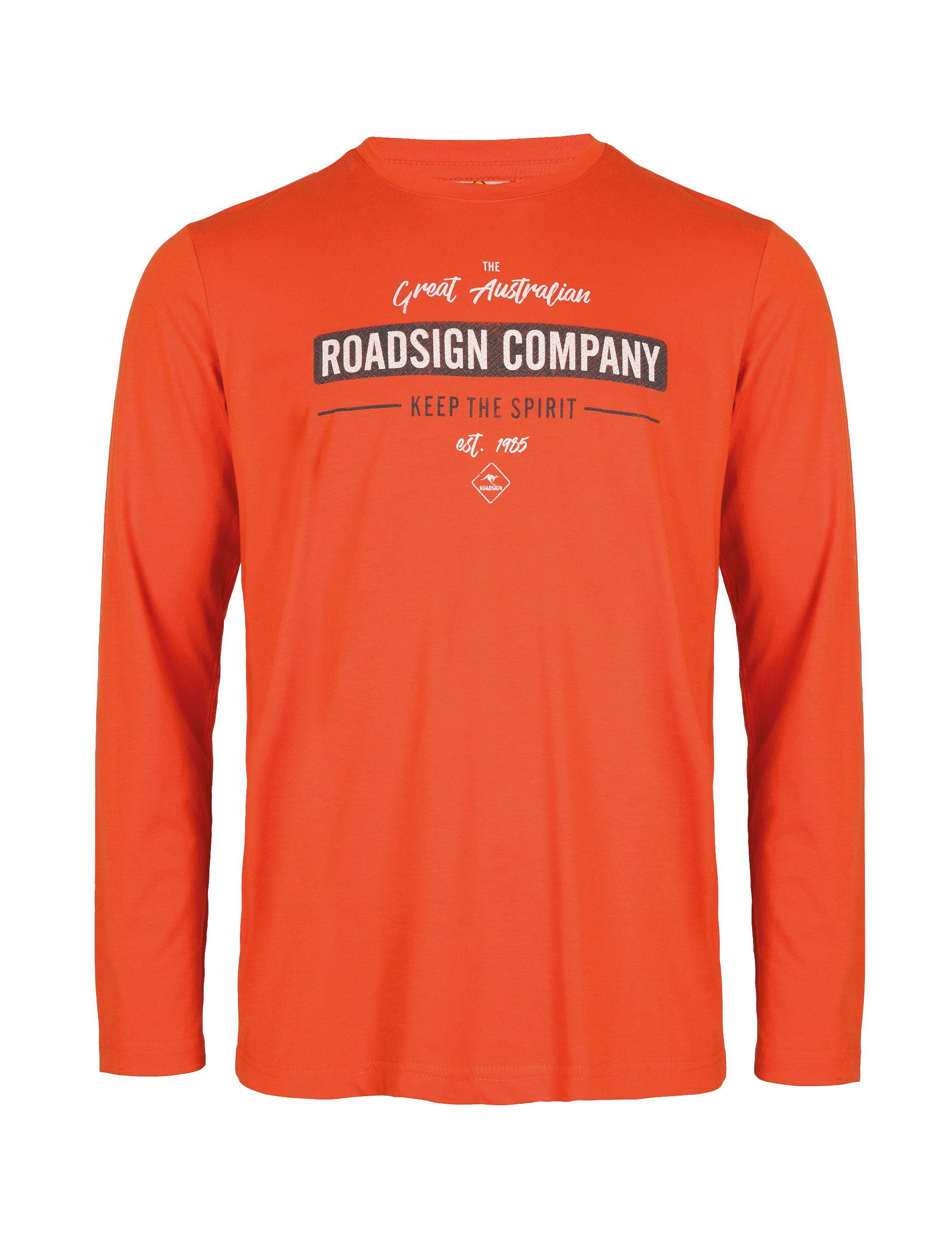 ROADSIGN australia Aufdruck (1, Orange 1-tlg) RS Company mit Langarmshirt