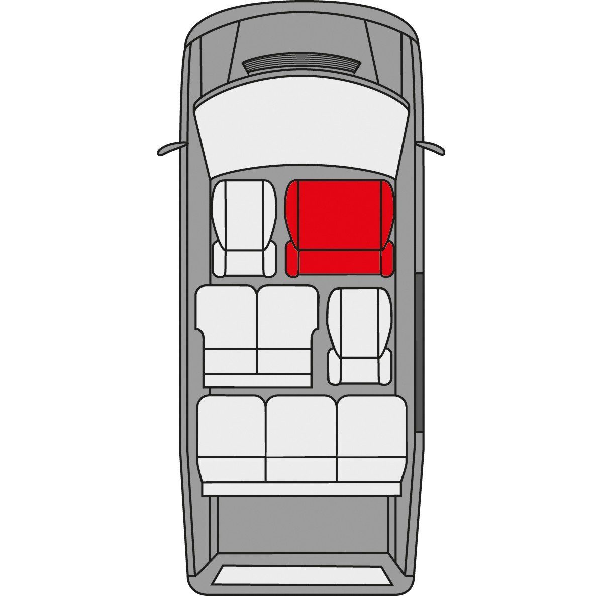 WALSER Autositzbezug Doppelbank, Bj. Sitzbezüge für ab 05/2014 Transporter Ford Transit