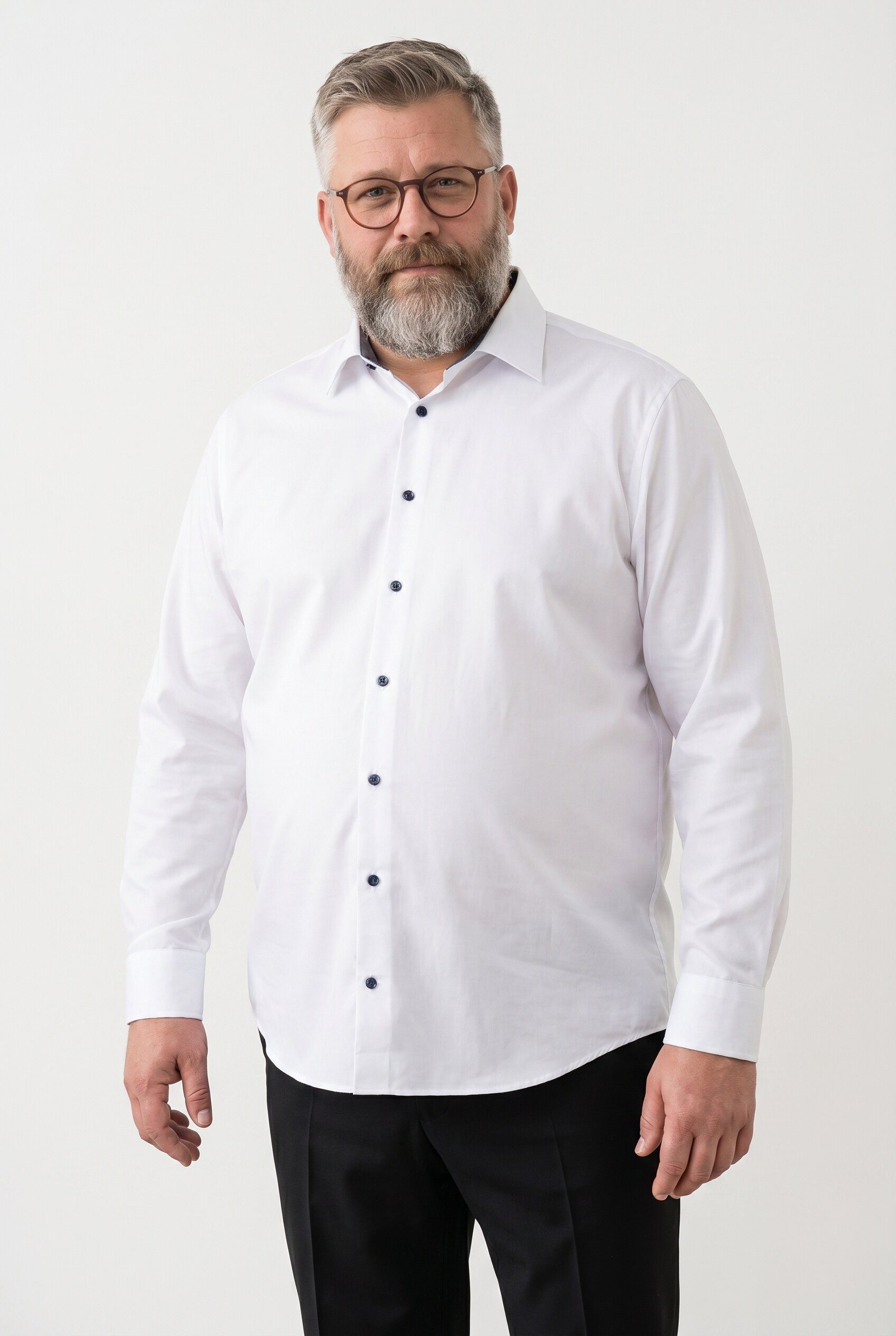 Men Plus Businesshemd Businesshemd Langarm Kentkragen EasyCare bis 8 XL