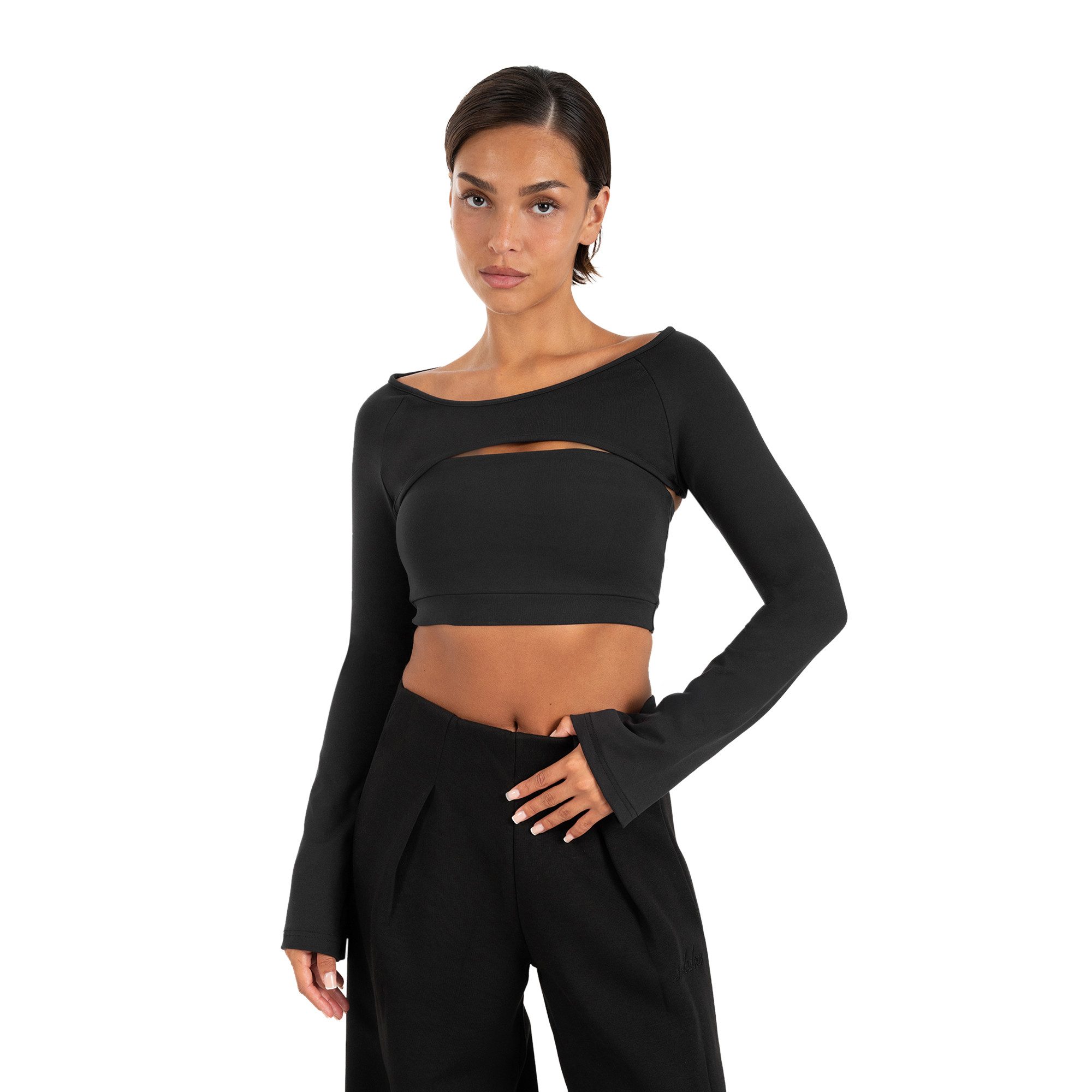 Smilodox Longsleeve Neola Damen, Bolero Longsleeve, Slim Fit, Performance, Fitness Bolero-Schnitt, Stretch, Performance-Material, Slim Fit, Layering