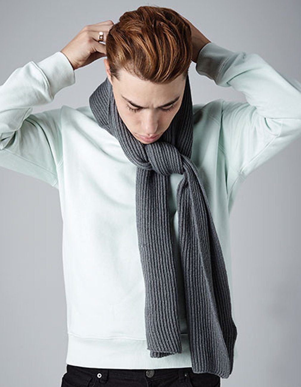 Beechfield® Strickschal gerippter Herren Schal / Strickschal / Modeschal fü günstig online kaufen