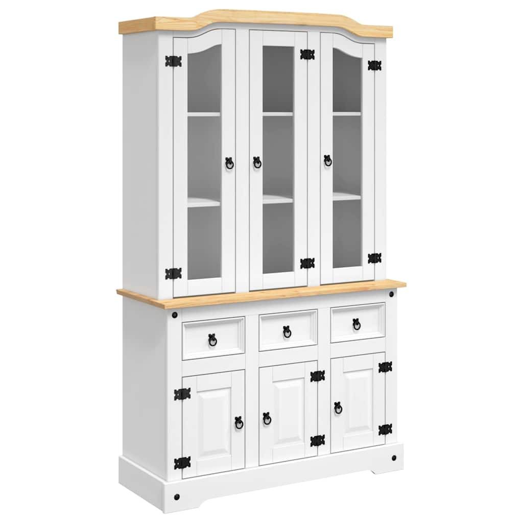 vidaXL Highboard Highboard Corona 112x43x191,5 cm Massivholz Mexikanische Kiefer (1 St)