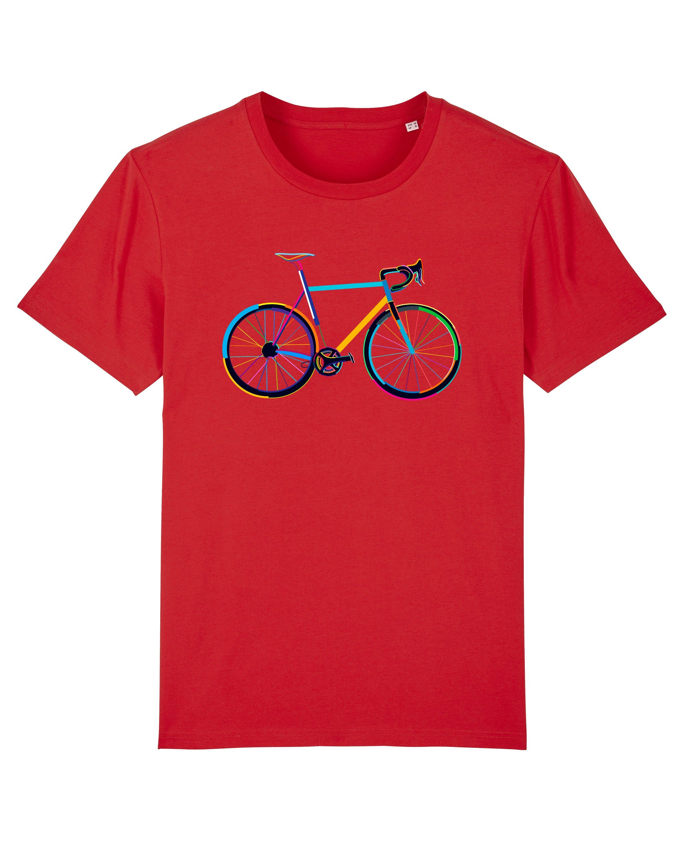 Apparel wat? Print-Shirt by (1-tlg) Fahrrad night rot
