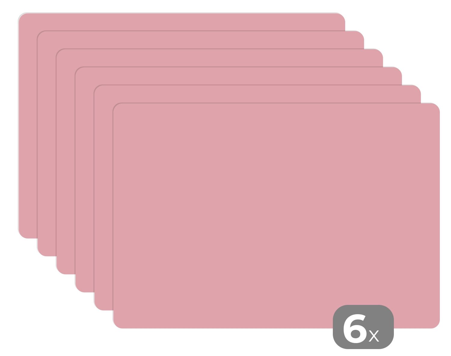 MuchoWow Platzset Rosa - Farben - Innenraum - Einfarbig - Farbe, (6-St), Platzsets, Tischset, Abwaschbar, Tischsets, Platzdeckchen