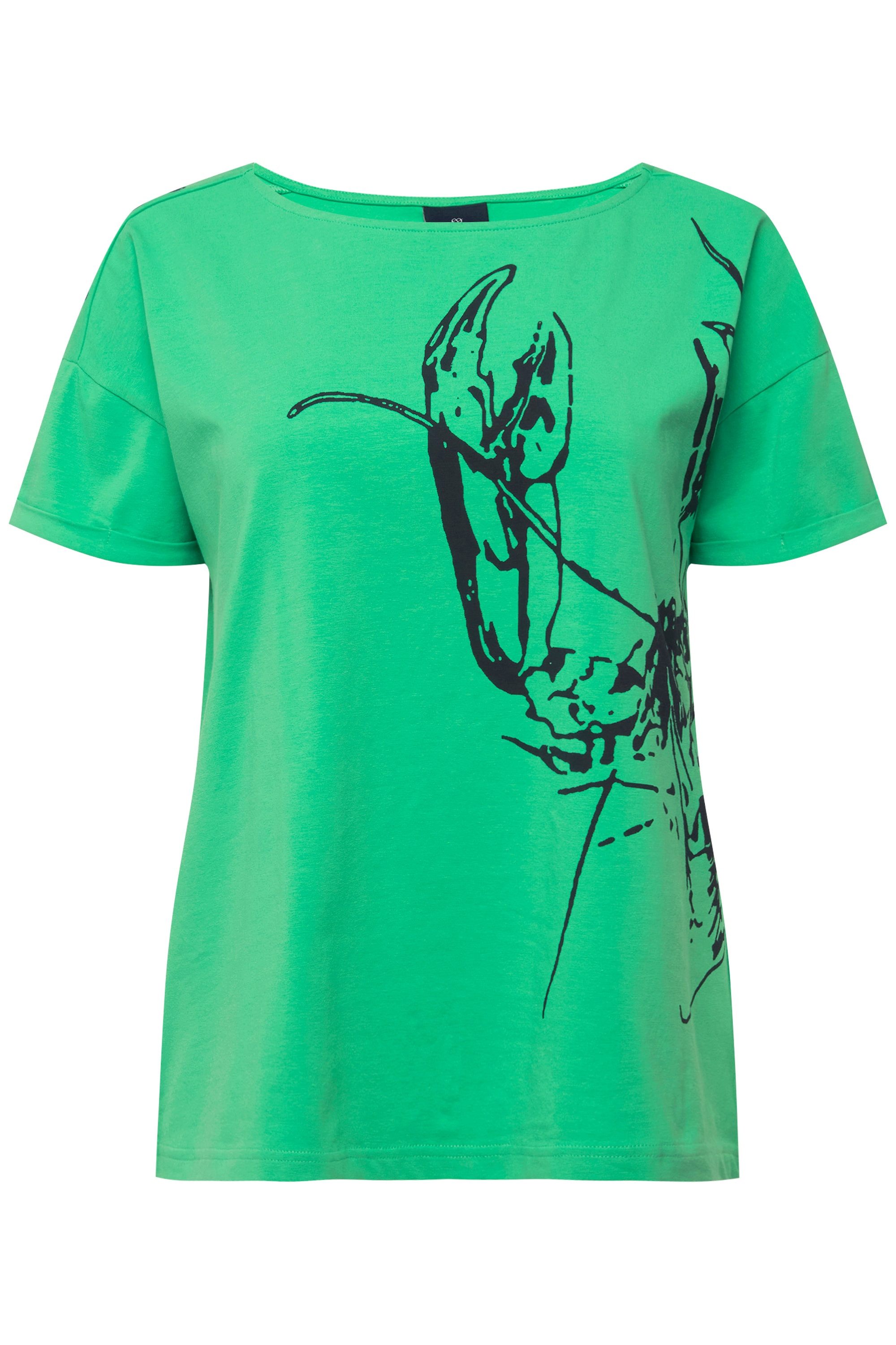 Laurasøn T-Shirt T-Shirt Langusten-Print U-Boot-Ausschnitt Halbarm günstig online kaufen
