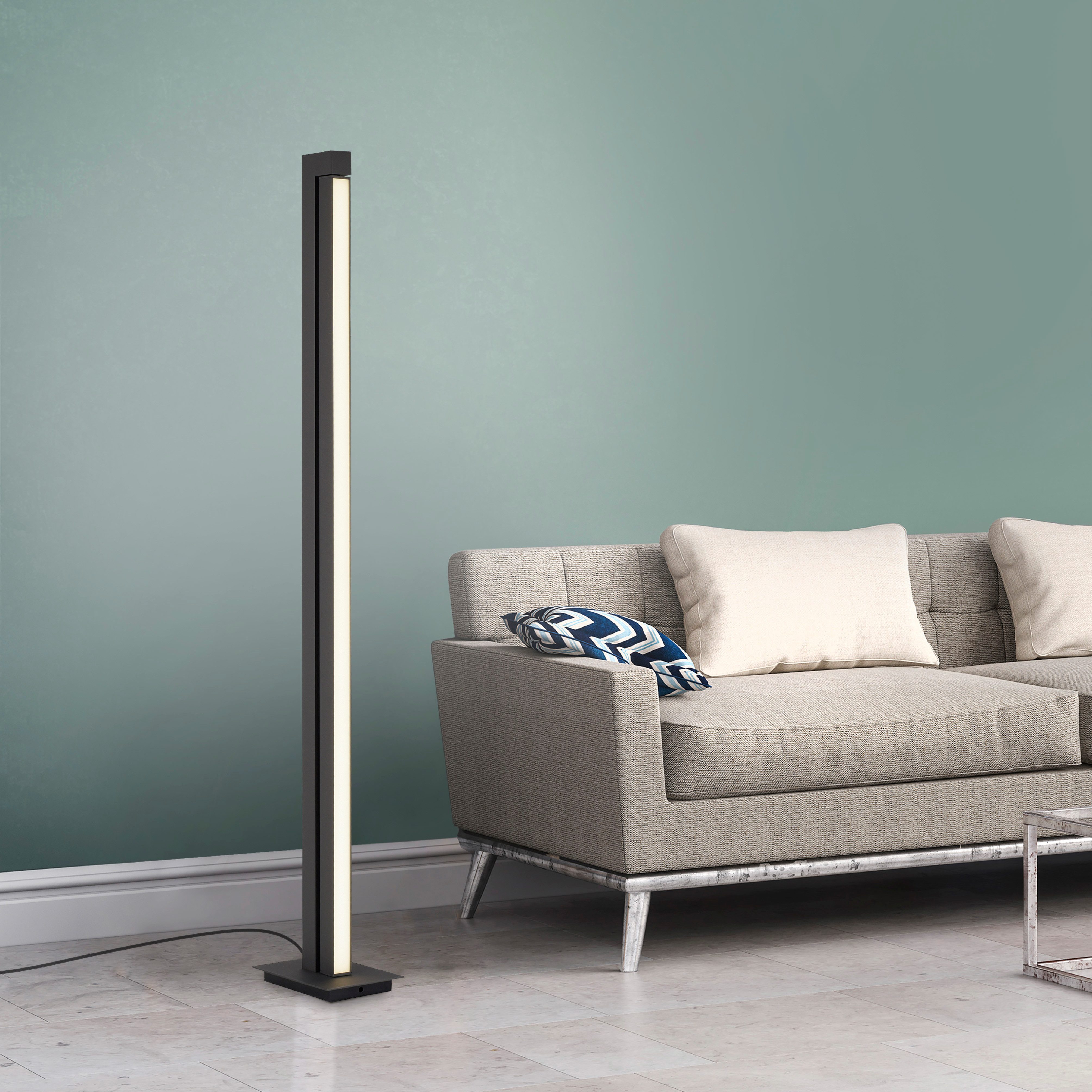 Neuhaus PURE LED Stehlampe PURE Lines Floor, CCT - über Fernbedienung, LED fest integriert, warmweiß - kaltweiß, CCT Farbsteuerung, dimmbar über Fernbedienung, Fußschalter
