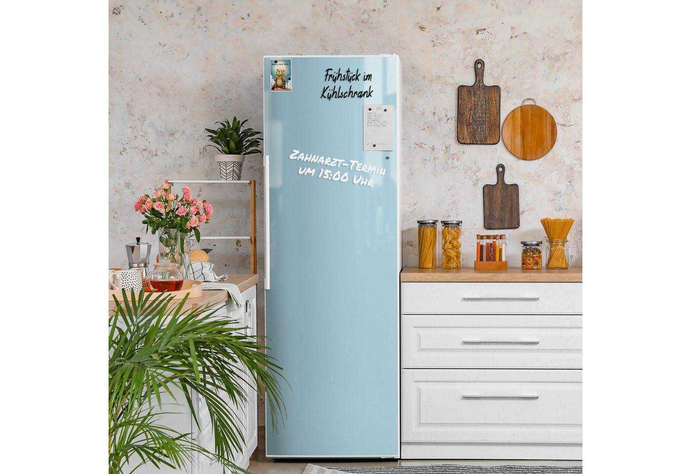 Thumbnail - DEQORI Magnetfolie 'Pastellfarben - Cyan', beschreibbar Kühlschrank Magnetmatte magnetisch Magnetfolie