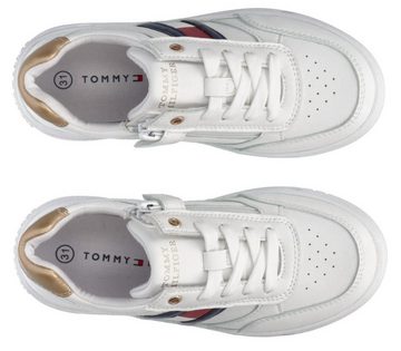 Tommy Hilfiger FLAG LOW CUT LACE-UP SNEAKER Sneaker mit Metallic Einsatz, Freizeitschuh, Halbschuh, Schnürschuh