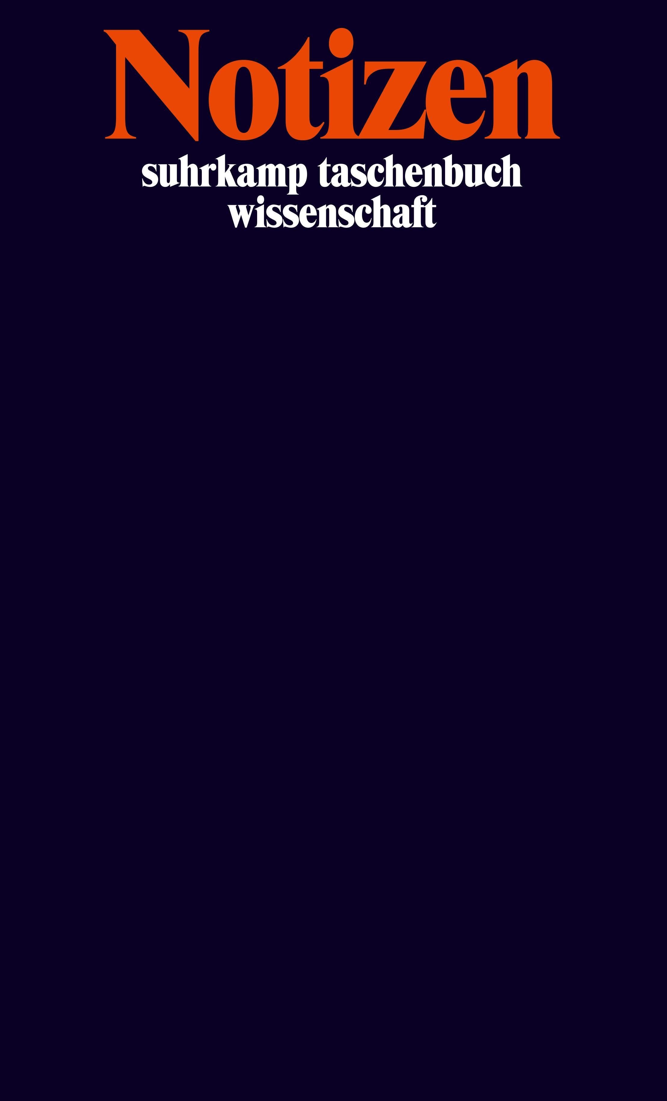 Suhrkamp Verlag Notizbuch Notizen