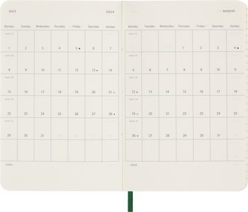 MOLESKINE Buchkalender, 12 Monate Tageskalender 2024, A6, 1 Tag = 1 Seite, Weicher Einband