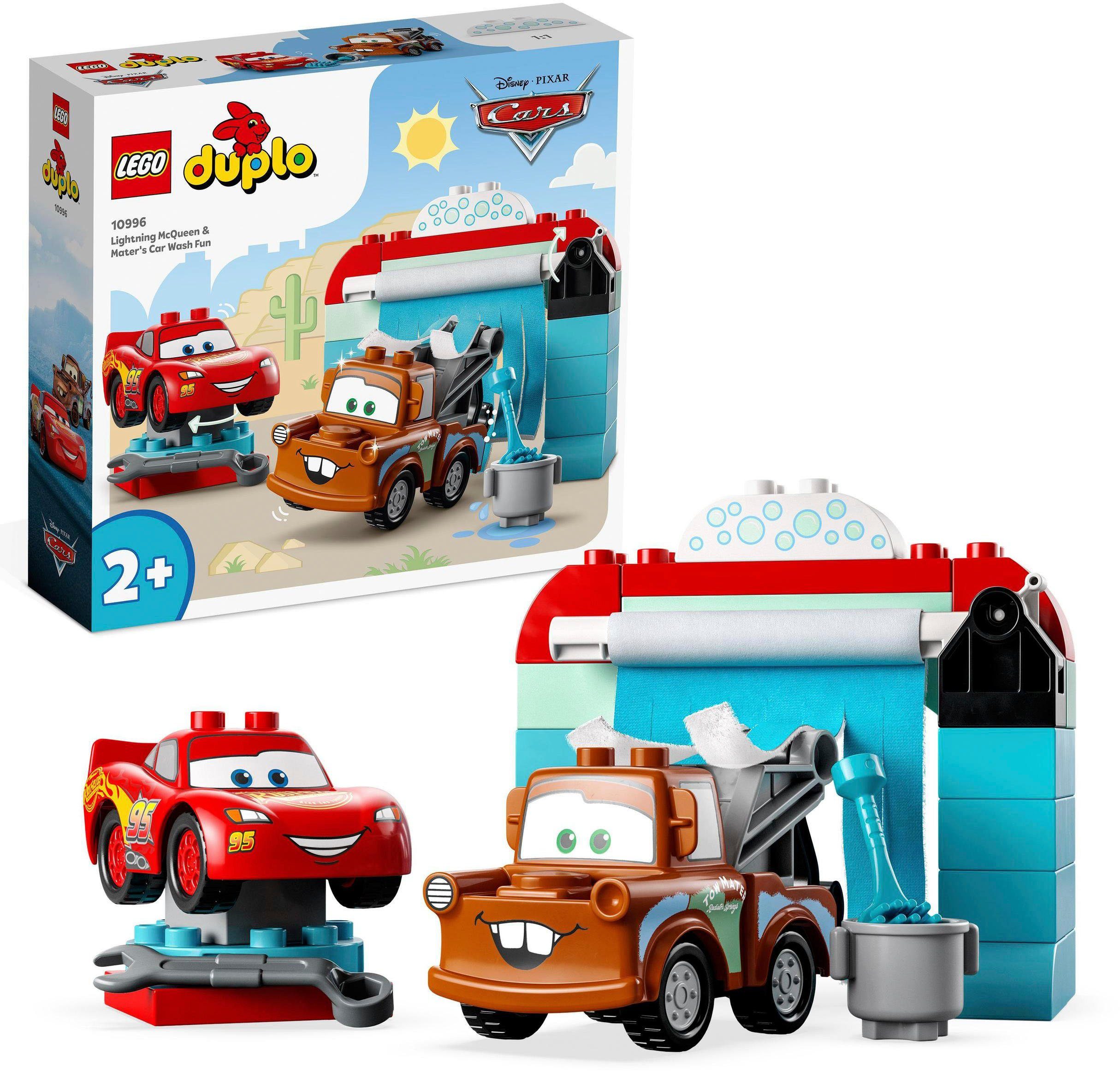 LEGO® Konstruktionsspielsteine Lightning McQueen und Mater in der Waschanlage (10996), LEGO® DUPLO, (29 St), LEGO® DUPLO Disney and Pixar’s Cars; Made in Europe