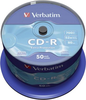 Verbatim CD-Rohling Verbatim CD Rohling 80min 700MB 48xSp. Spindel Crystal