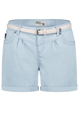 Urban Surface Bermudas Short Bermuda kurze Hose Sommer Chino Shorts stoff Hotpants mit Gürtel