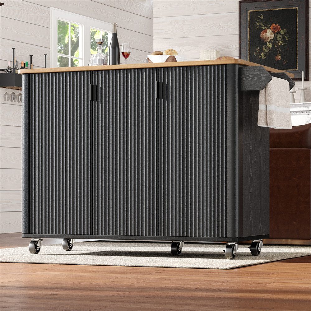 MODFU Küchenwagen Praktische, (Kücheninsel mit Ausziehbarem Desktop, Handtu günstig online kaufen