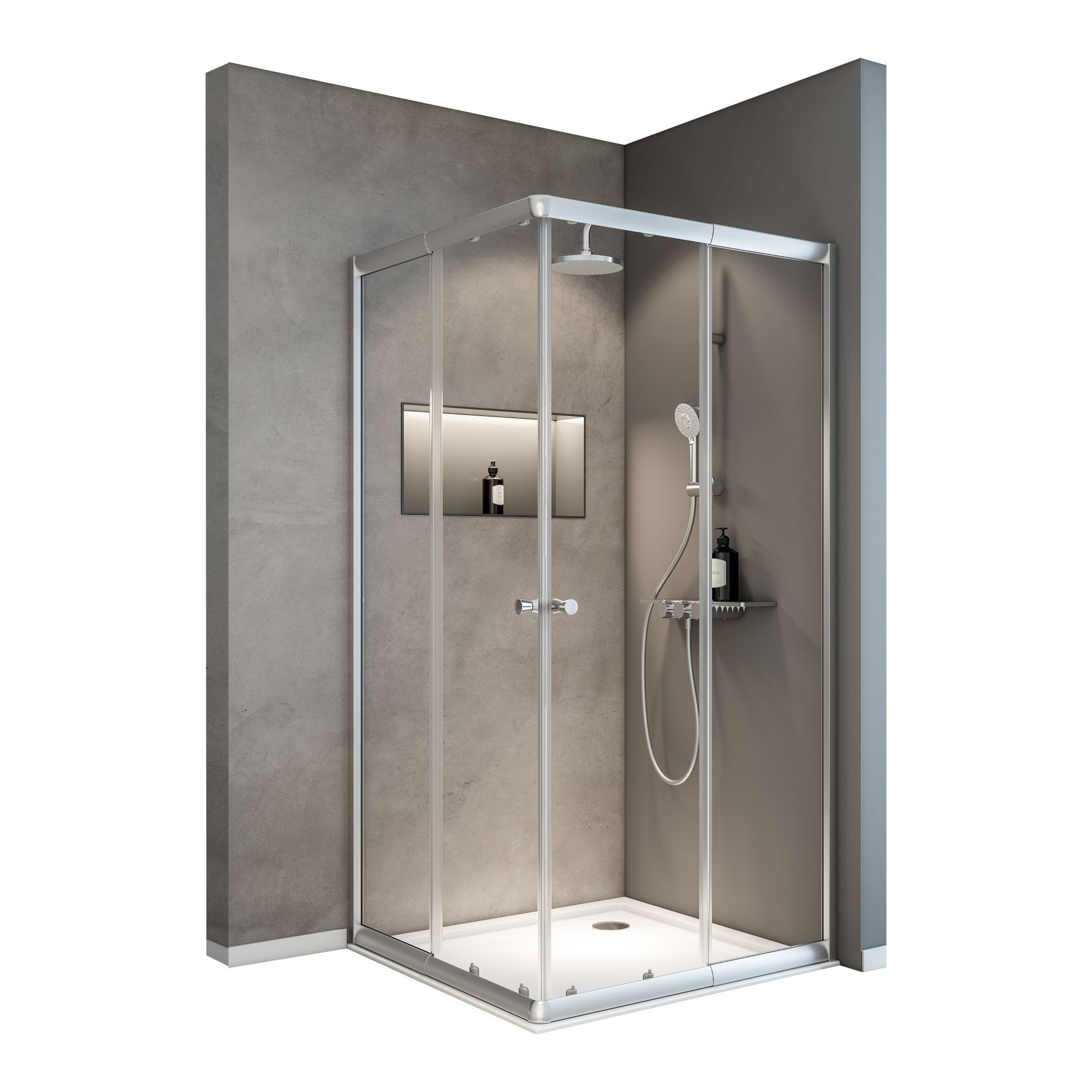 Schulte Eckdusche Sunny, variabler Verstellbereich 75x75 - 90x90 cm, Höhe: günstig online kaufen