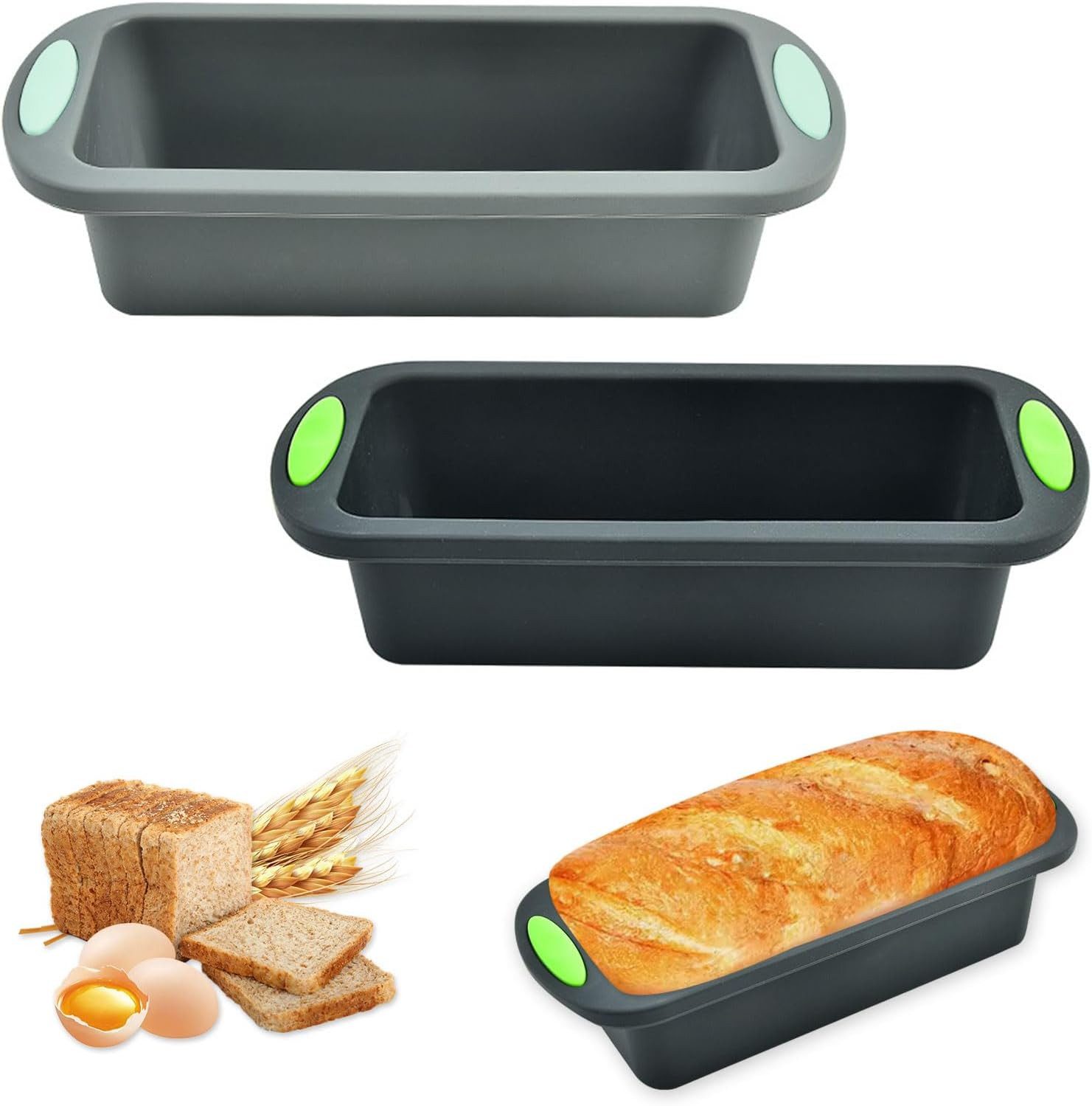 FELIXLEO Silikonform 2St Silikon Brotbackform Rechteckig 28x12x6,5cm Antihaft BPA-frei., (1-tlg)