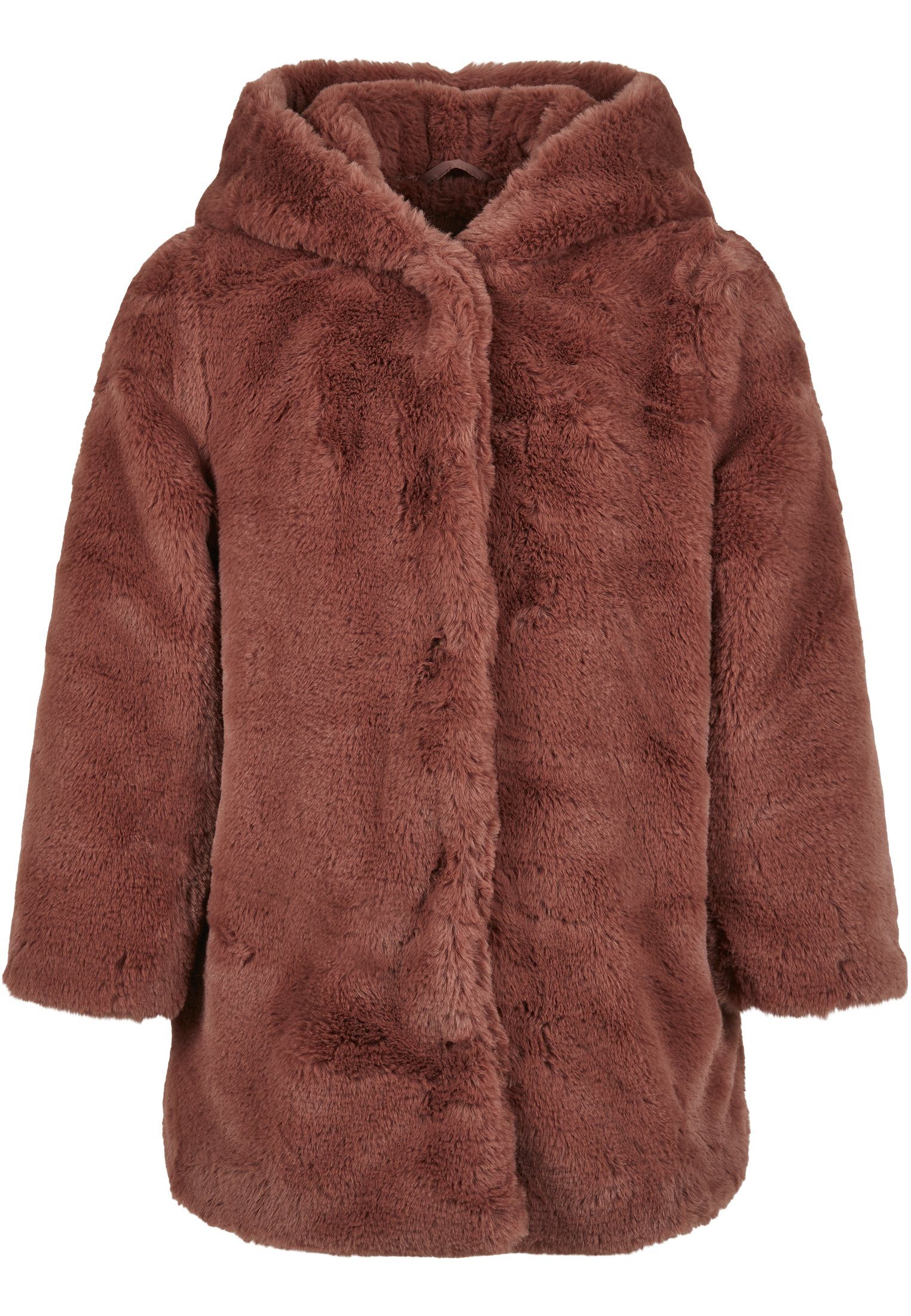 darkrose URBAN Girls Winterjacke Coat (1-St) Damen CLASSICS Teddy Hooded