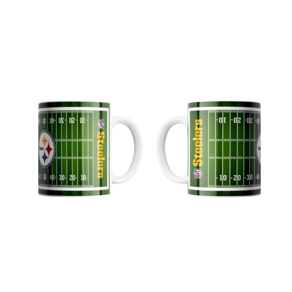 Pittsburgh Steelers Becher Pittsburgh Steelers Jumbo-Tasse „Field“ 450ml, Keramik