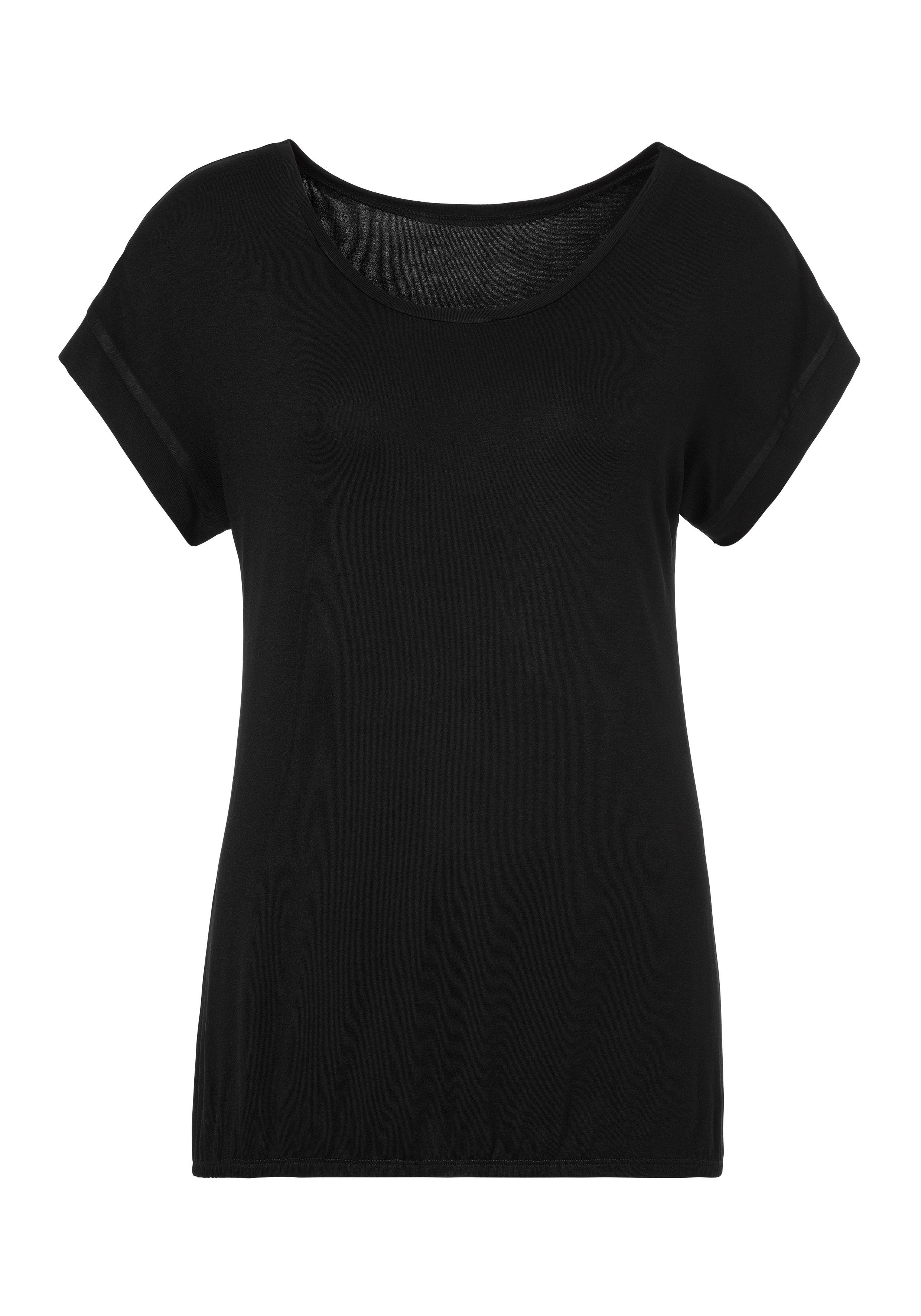 Vivance by Lascana Kurzarmshirt aus elastischem Viskose Jersey – Bild 2 von 5