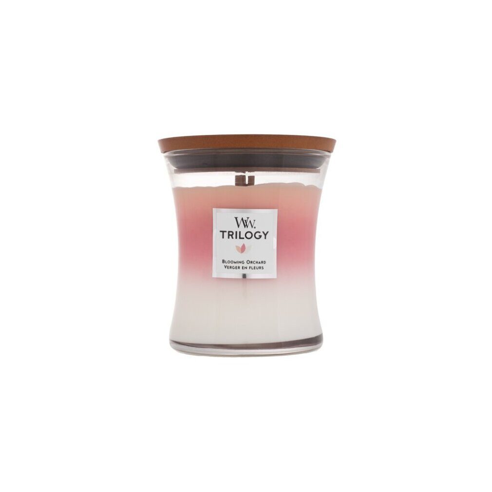 Woodwick Duftkerze Trilogy Blooming Orchard Duftkerze mit Docht 275 g
