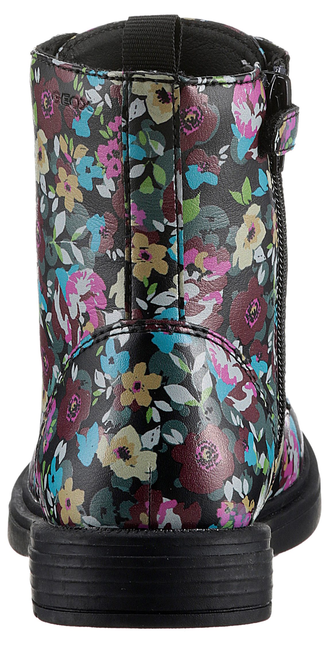 Geox J ECLAIR GIRL D Schnürboots Schnürstiefel, Boots mit Blockabsatz