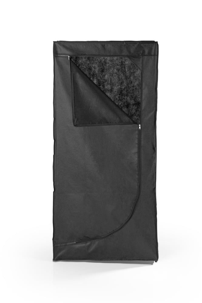 EASYmaxx Stoffschrank Stoffschrank mit Reißverschluss 70x46x148cm Stauraum für Hemden Hosen Jacken Pullover Flur Balkon Garten Terrasse – Bild 4 von 5