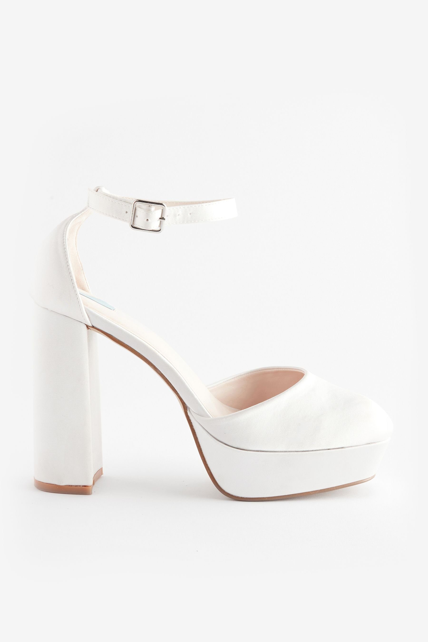 Forever Comfort Brautschuhe aus Satin mit Plateau Plateausandaletten