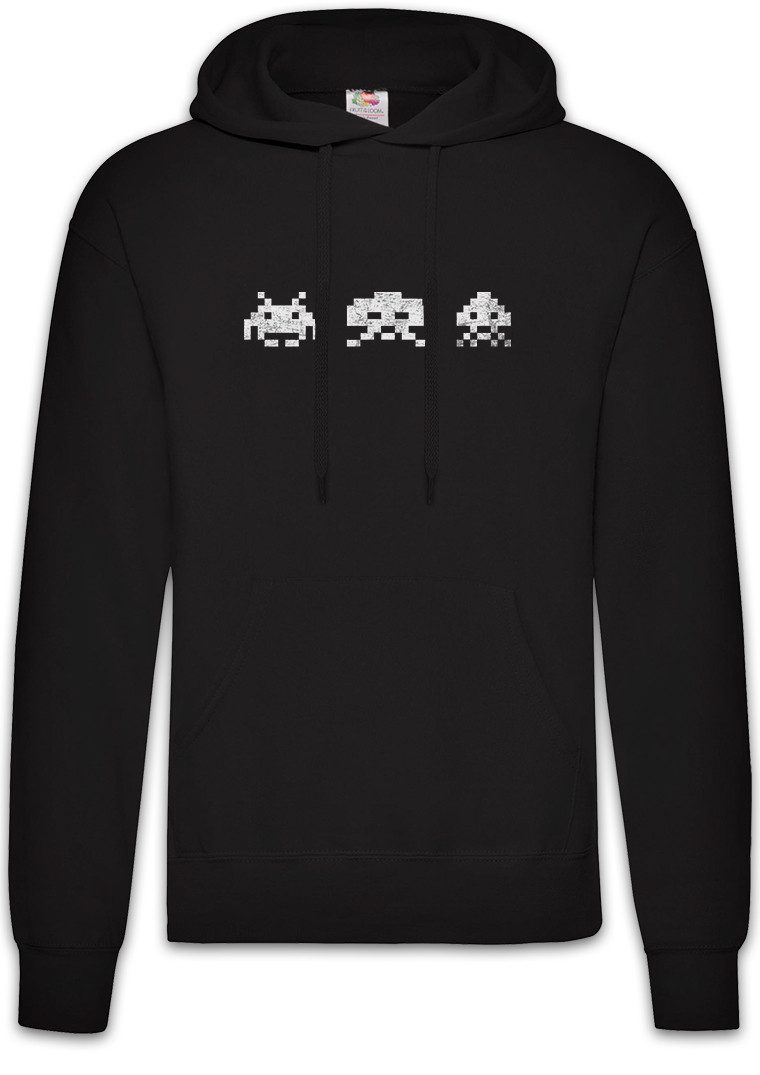 Urban Backwoods Hoodie Digital Invaders Herren Hoodie Spiel Arcade Game Retro Nerd Alien VG (1-tlg) Sprite Space 80s Eighties