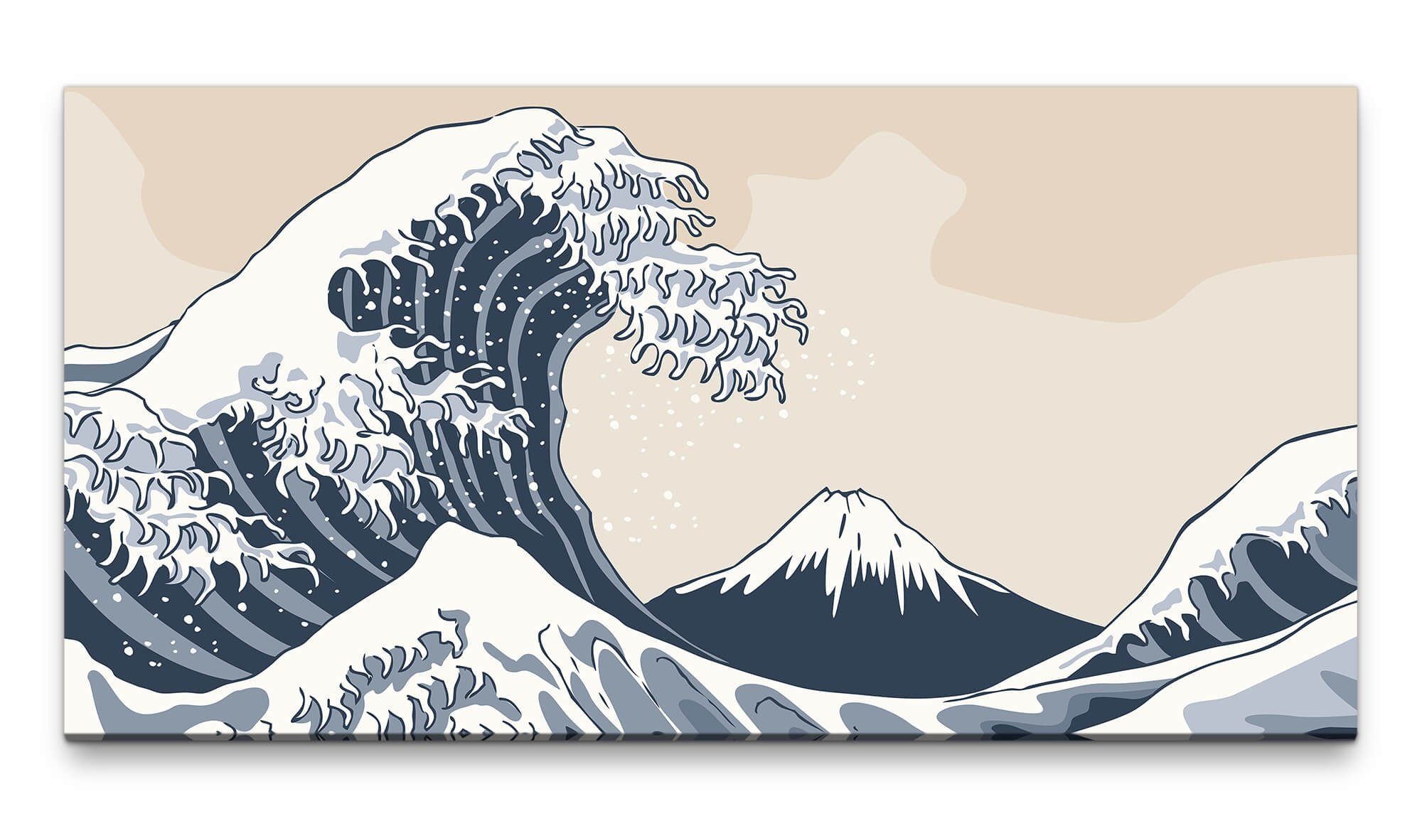 möbel-direkt.de Leinwandbild Bilder XXL Gemälde vom Wasser 50x100cm Wandbild auf Leinwand