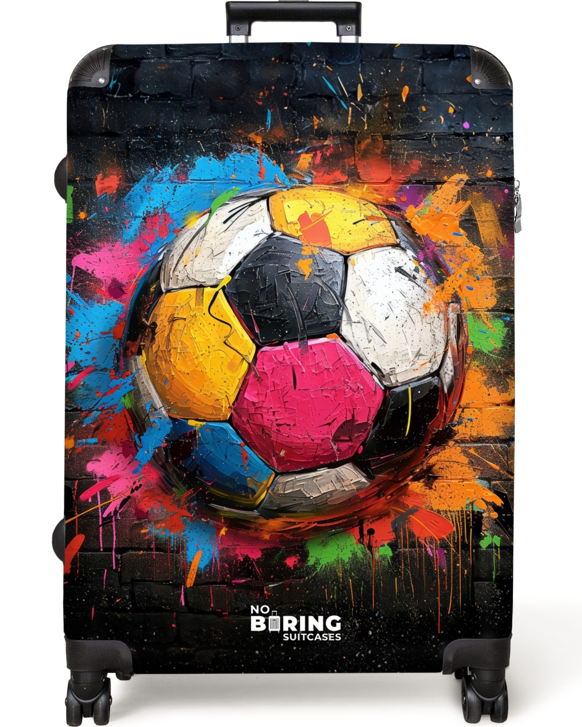 NoBoringSuitcases.com© Hartschalen-Trolley Graffiti-Fußball mit bunten Farb günstig online kaufen